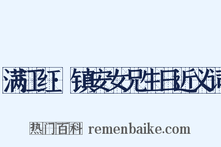 满江红·镇安女兄生日近义词是什么意思的图片